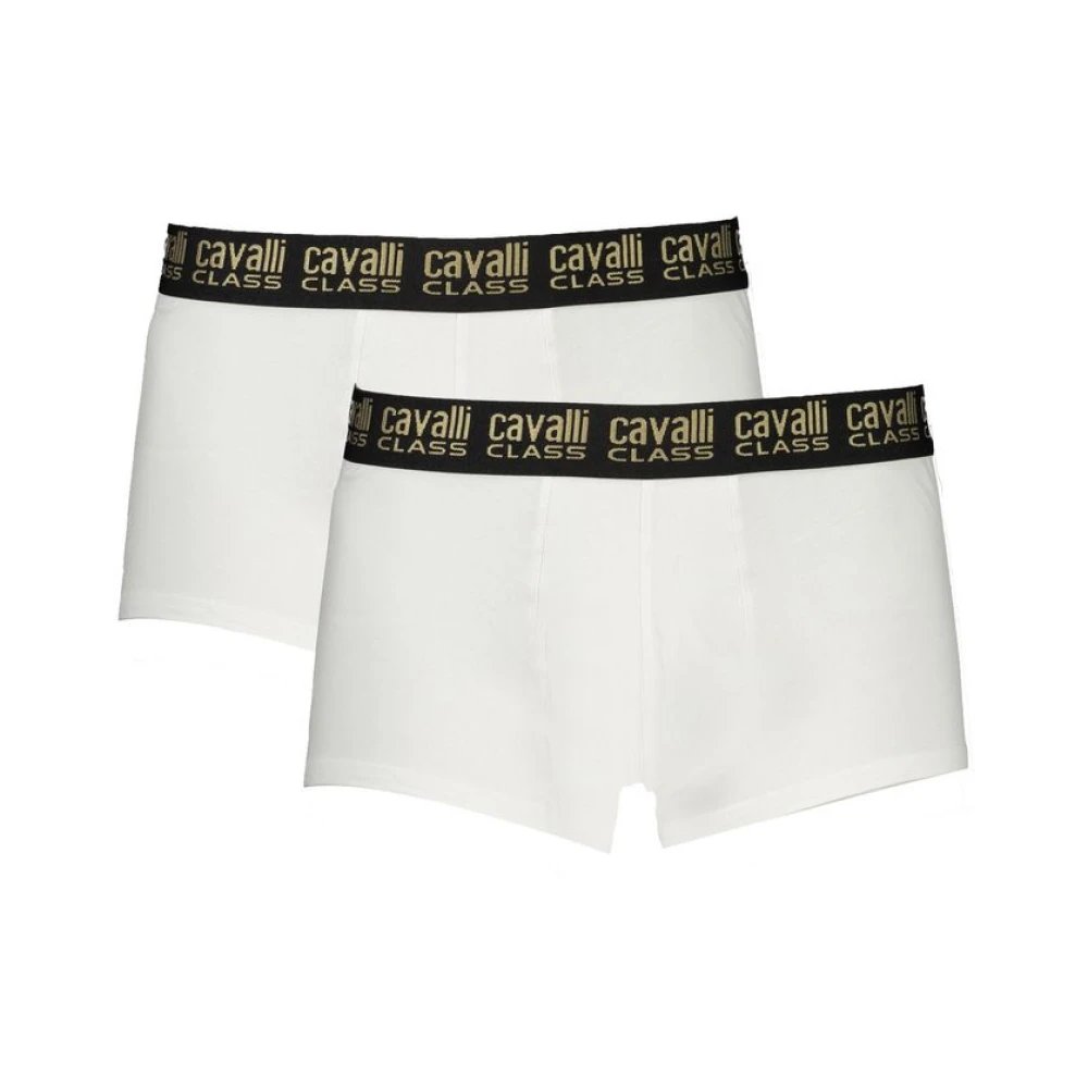 Cavalli Class Men's White Luxury Cotton Boxer Pair - Underpants - Xl - Underwear