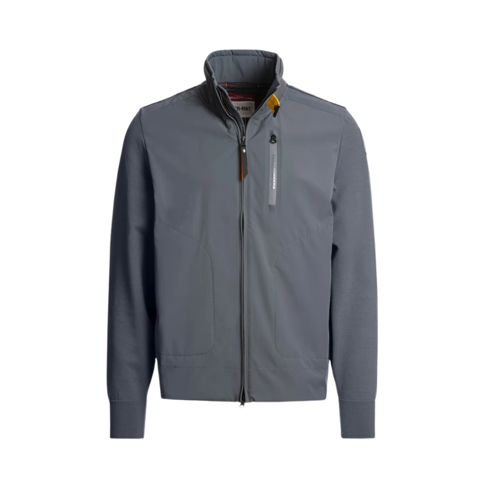 Parajumpers Men's Gray Bomber Jackets, M, Zorba Full-Zip Cardigan