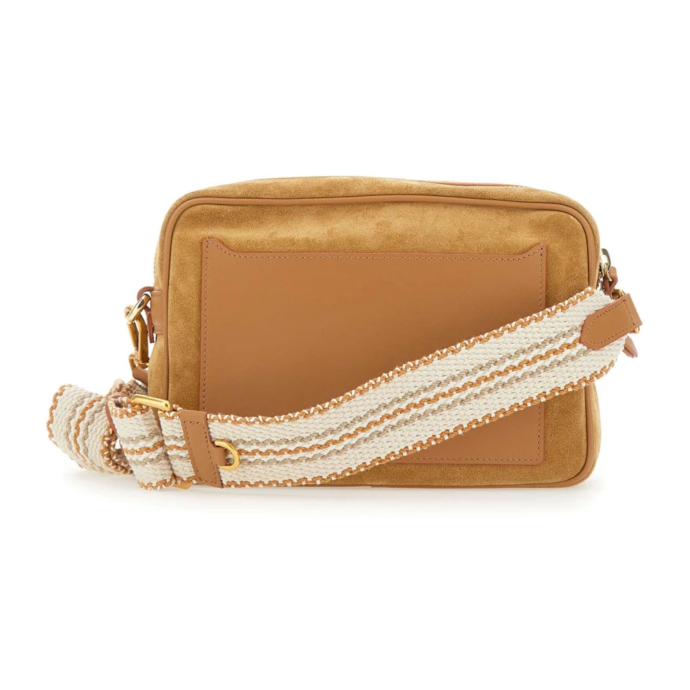 Gianni Chiarini Camel Suede Nina Clutch Brown Dames