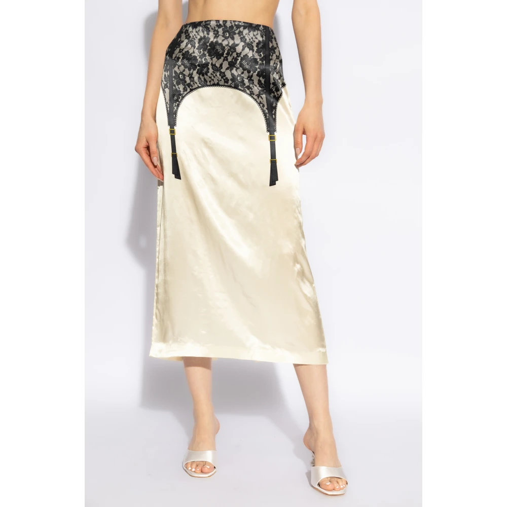 Moschino Satijnen rok Beige Dames