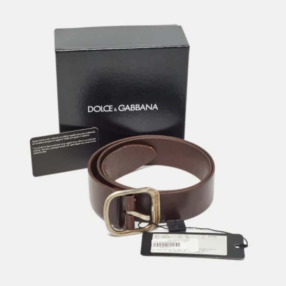 Dolce & Gabbana Pre-owned Leather belts Brown Dames