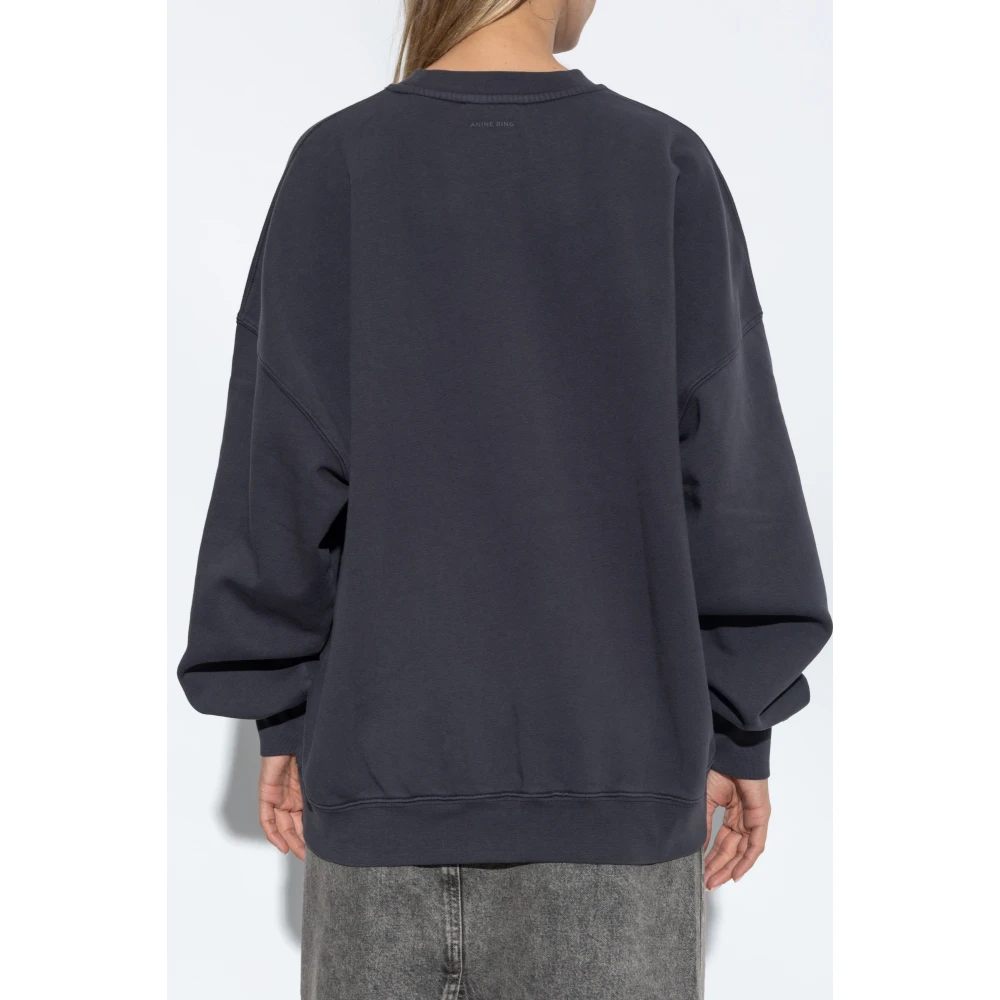 Anine Bing Sweatshirt met logo Gray Dames