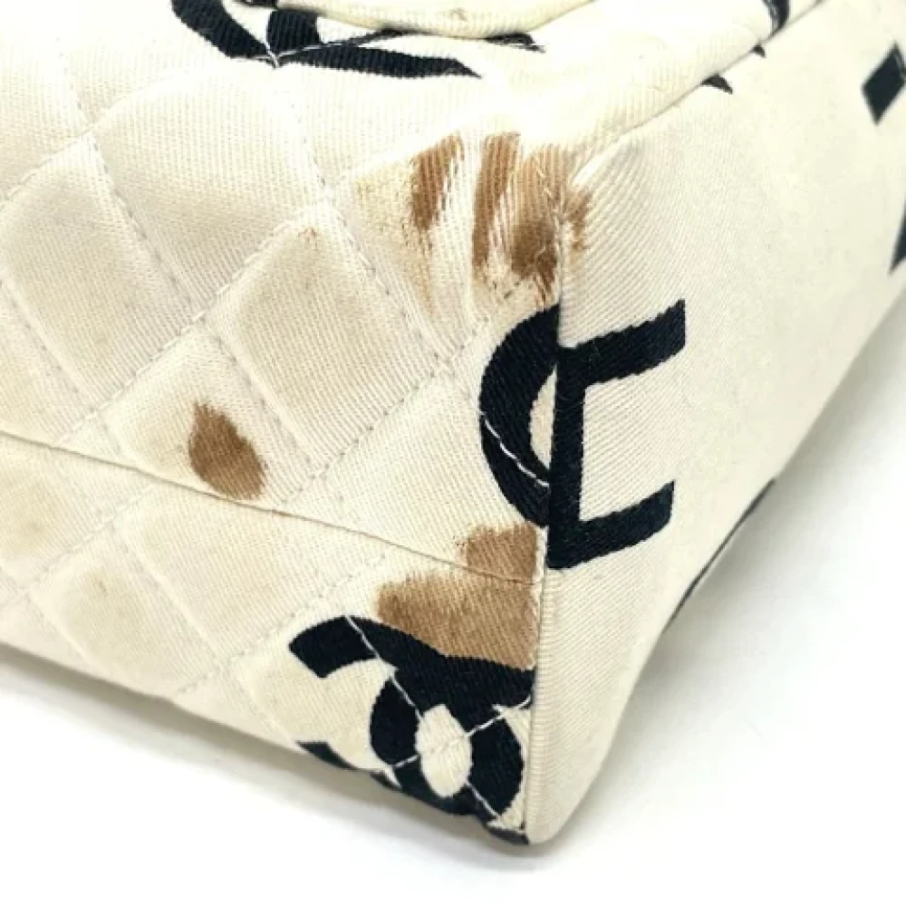 Chanel Vintage Pre-owned Cotton chanel-bags Beige Dames