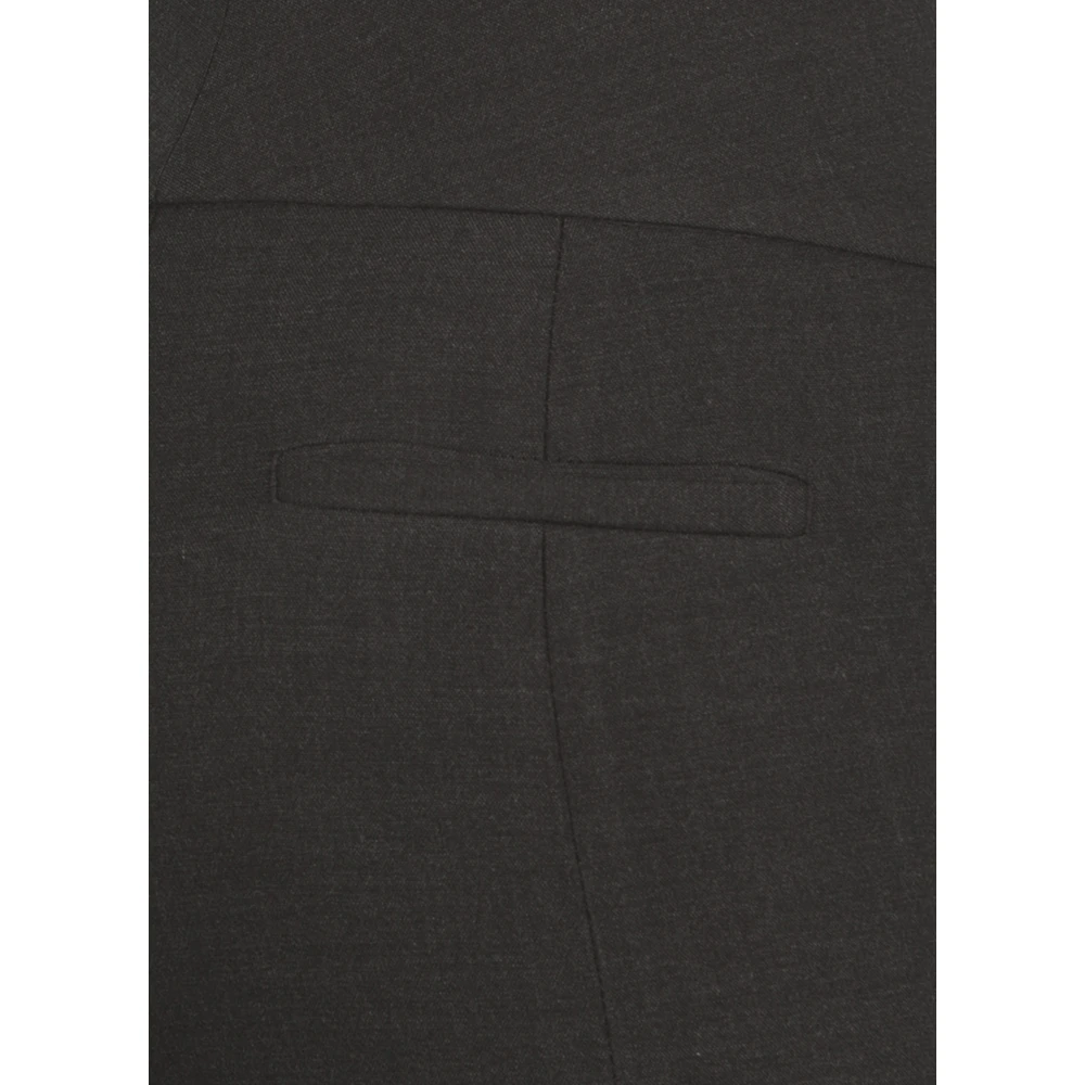 PESERICO Grijze Katoenblend Broek met Zakken Gray Dames