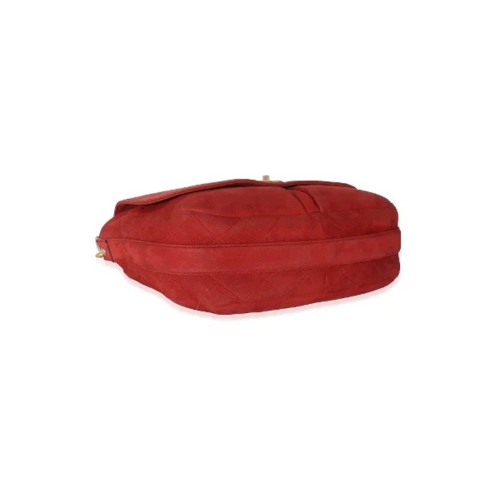 Chanel Vintage Pre-owned Suede crossbody-bags Red Dames