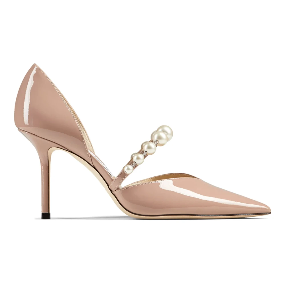 Jimmy Choo Women's Pink Pumps, 5 Uk, Pearl Crystal Heel Pumps