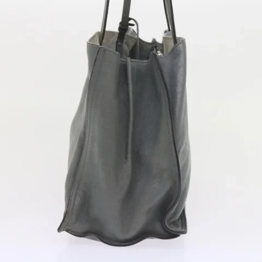 Prada Vintage Pre-owned Leather totes Gray Dames