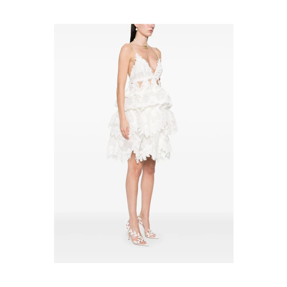 Zimmermann Witte Sweetheart Neck Jurk White Dames