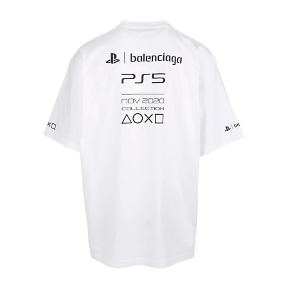 Balenciaga PlayStation PS5 T-shirt voor vrouwen White Dames