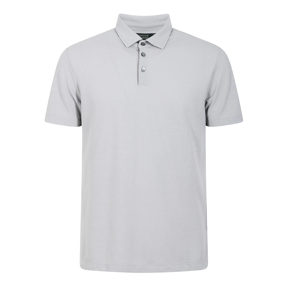 Zanone Men's Gray Fine Fabric Polo Shirt - Polo Shirts - M - Tops