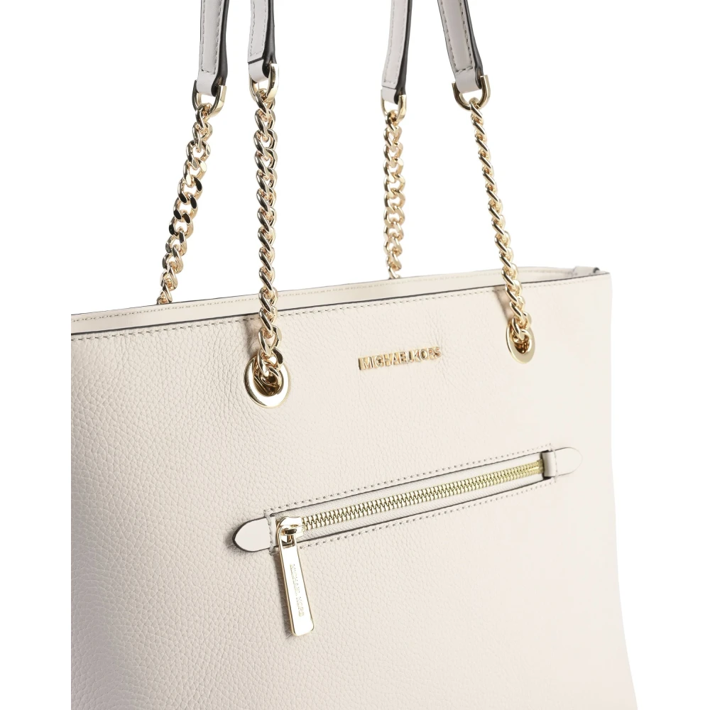 Michael Kors Chain Tote Bag Beige Dames