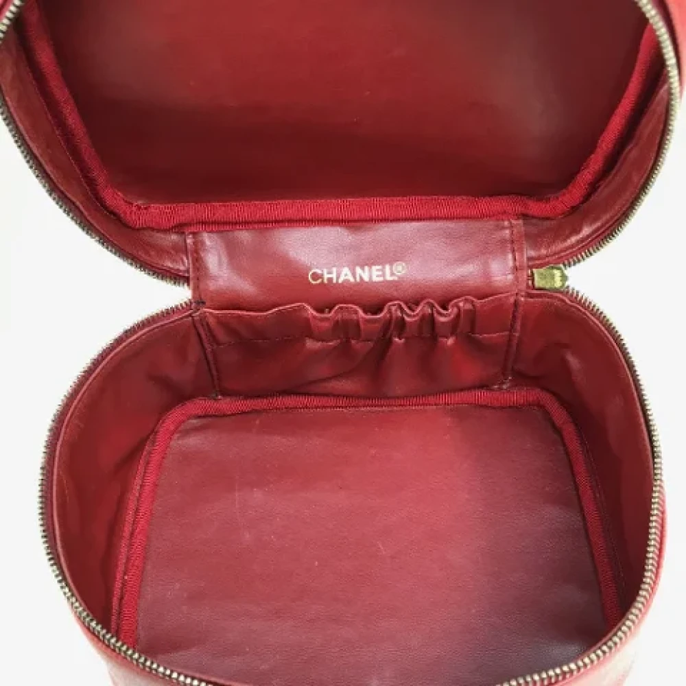 Chanel Vintage Pre-owned Leather chanel-bags Red Dames