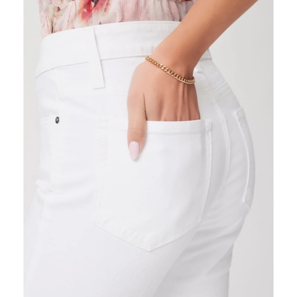 Paige Laurel Canyon Denim Jeans White Dames