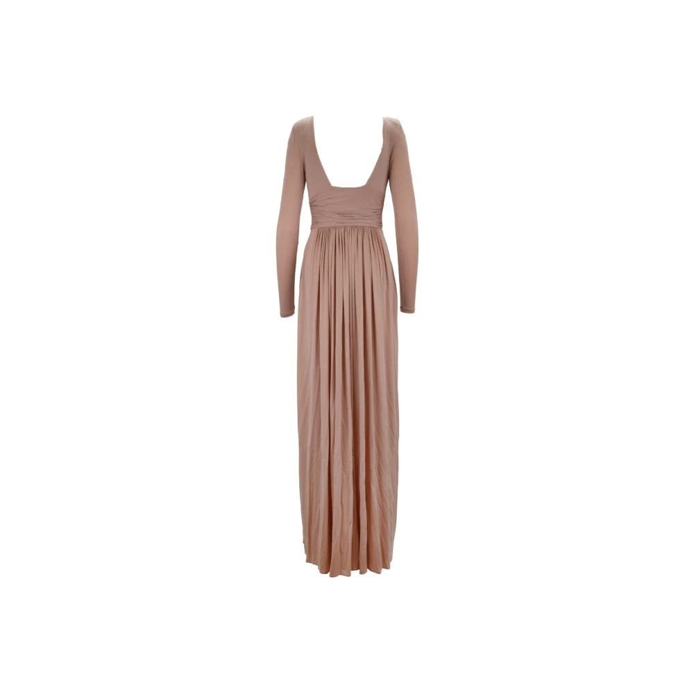 Elisabetta Franchi Jurk met lange mouwen en boothals Pink Dames