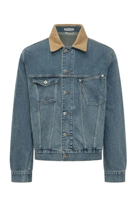 Corduroy Collar Denim Jacket