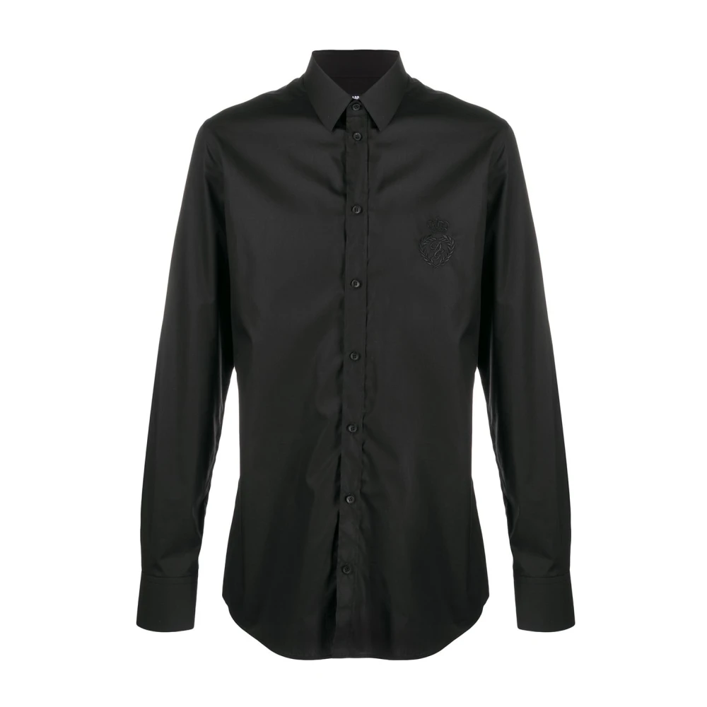 Dolce & Gabbana Zwarte klassieke formele overhemd Black Heren