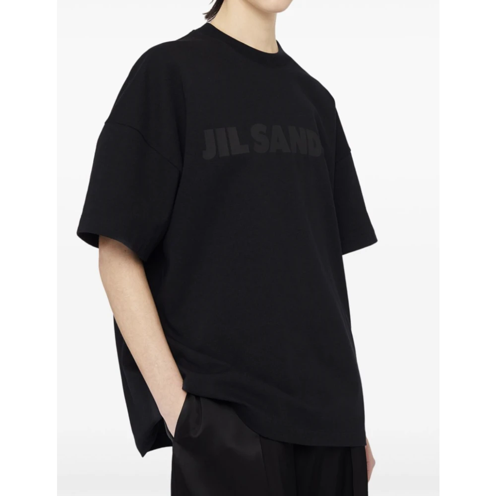 Jil Sander Zwart Logo T-shirt Black Heren