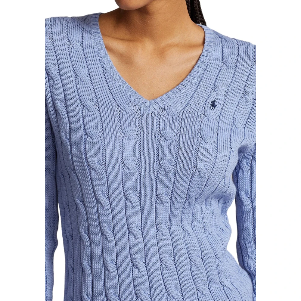 Polo Ralph Lauren Blauwe Kimberly Lange Mouw Pullover Blue Dames