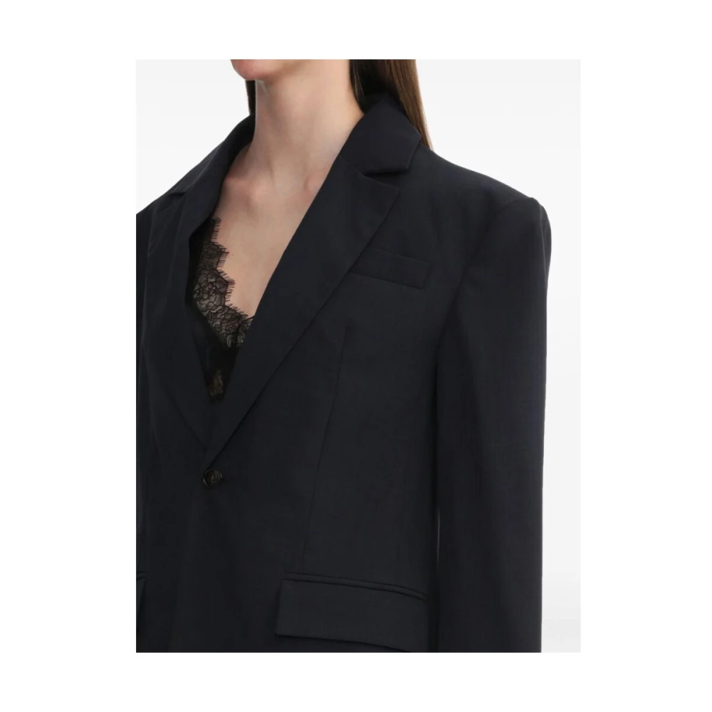 Birgitte Herskind Navy Blue Polyester Blend Jacket Blue Dames