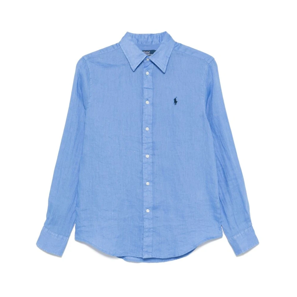 Ralph Lauren Linnen overhemd met lange mouwen Blue Dames