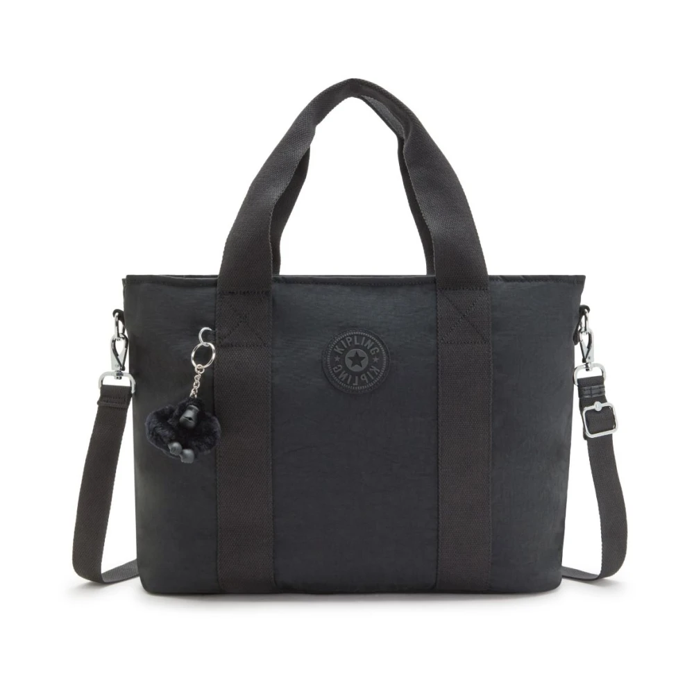 Kipling Lichtgewicht Schoudertas met Meerdere Zakken Black Dames