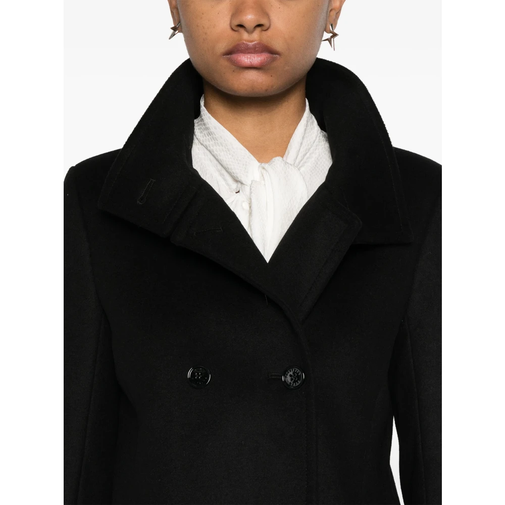 PATRIZIA PEPE Dubbel-Borst Jas Stijl 2O0168A171 Black Dames