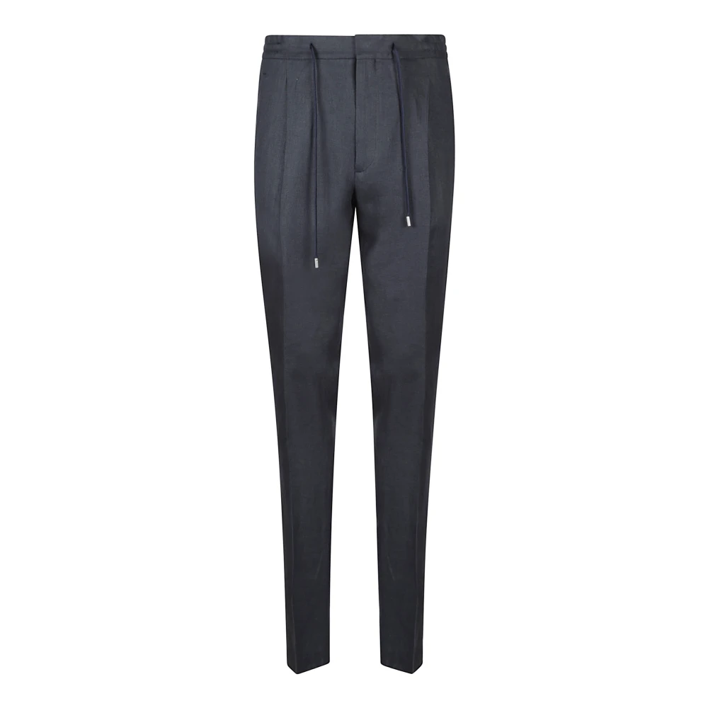 Lardini Klassieke wollen broek Black Heren