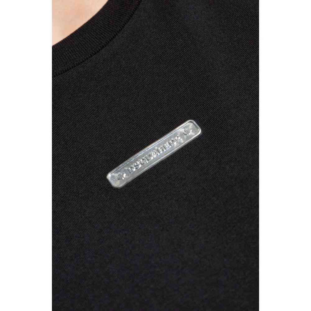 Dsquared2 T-shirt met logotoepassing Black Heren