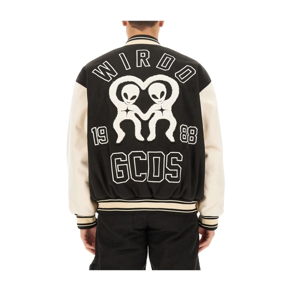 Gcds Varsity Bomber Jacket Black Heren