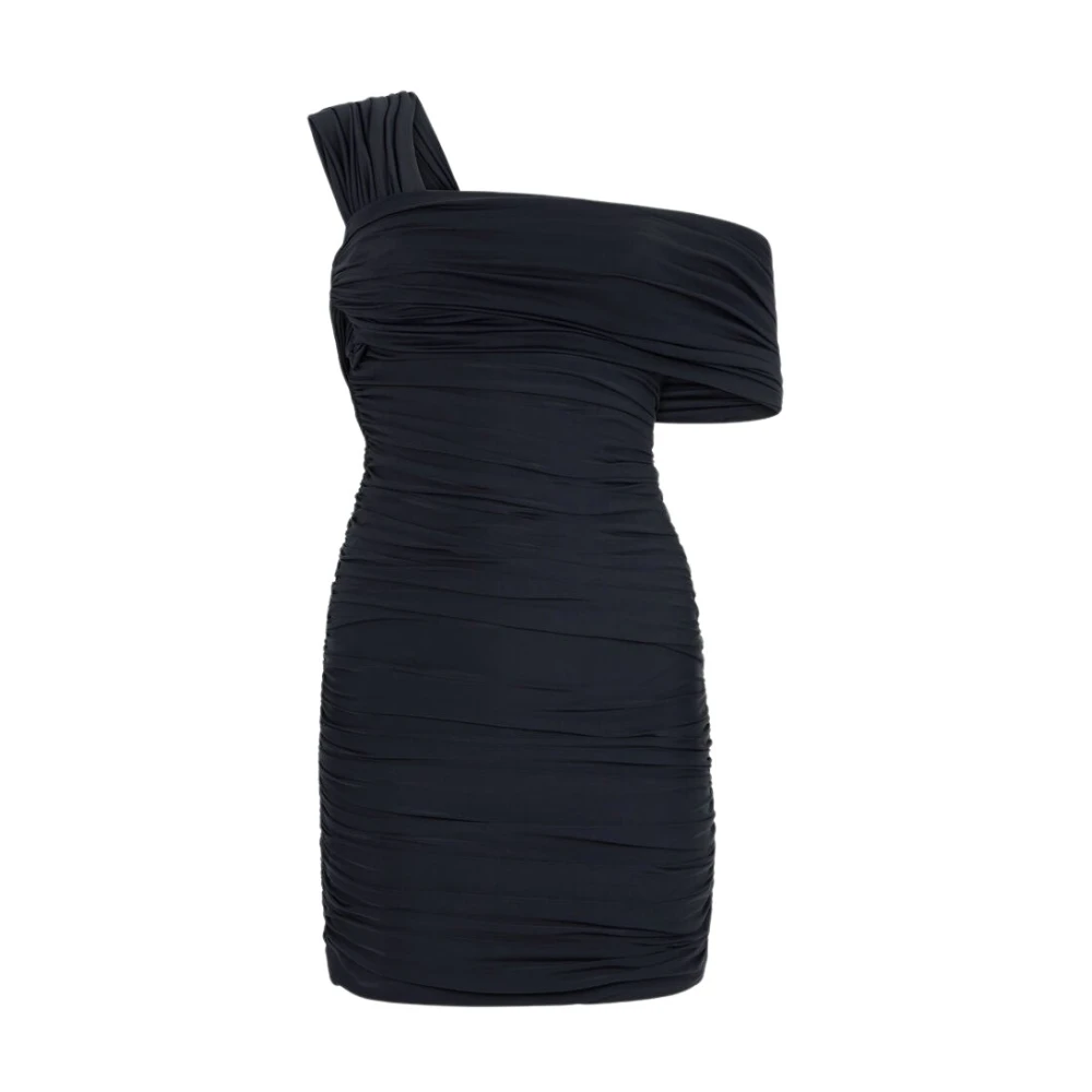 Roberto Cavalli Black Party Dresses, Female, M, Mini Dress With Ruffles