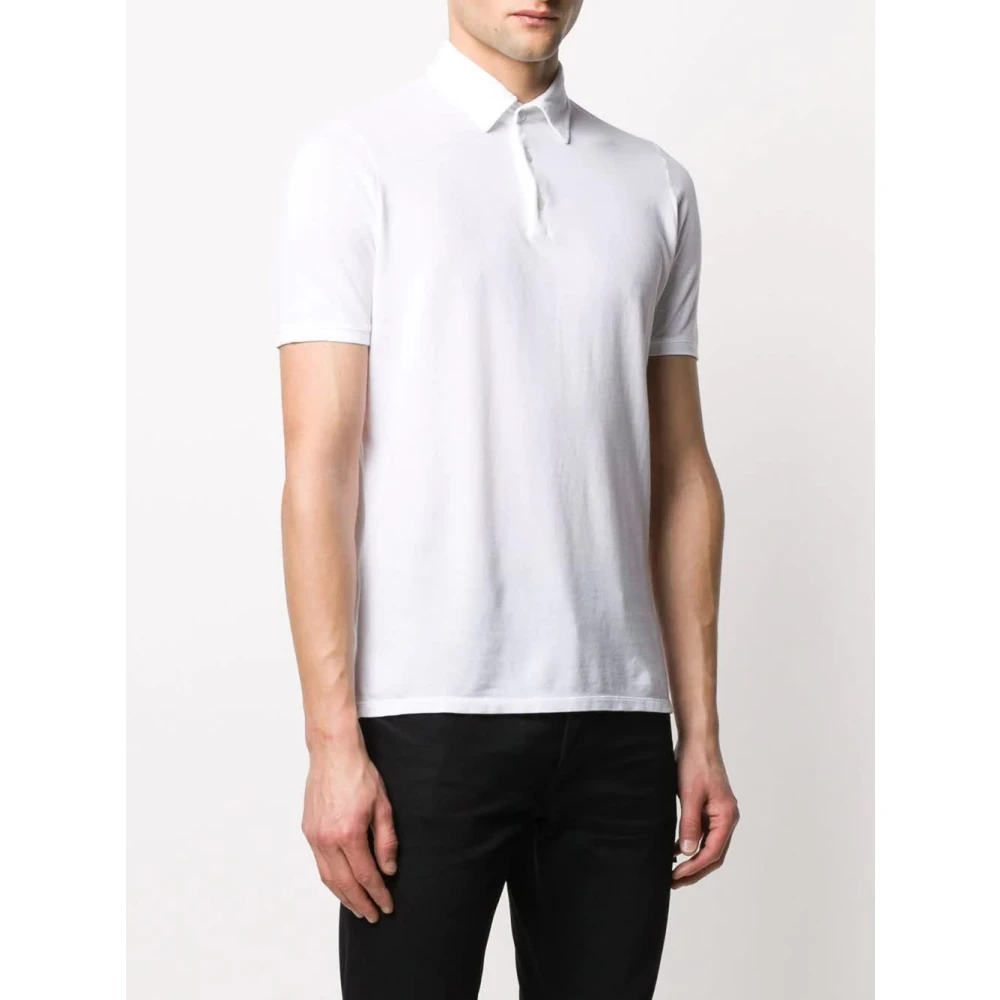 Zanone Heren Polo Shirt Z0001 White Heren