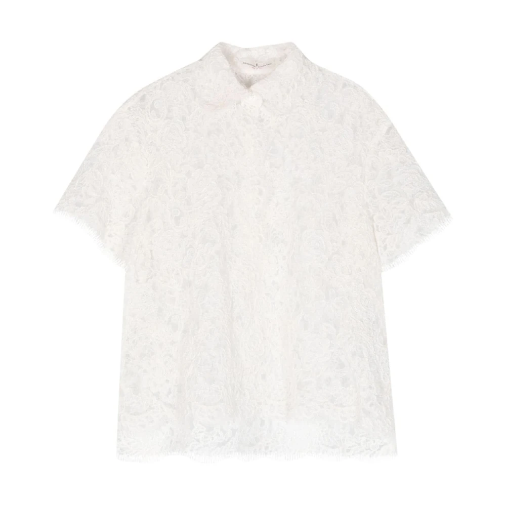 Ermanno Scervino Short Sleeve Shirts White Dames