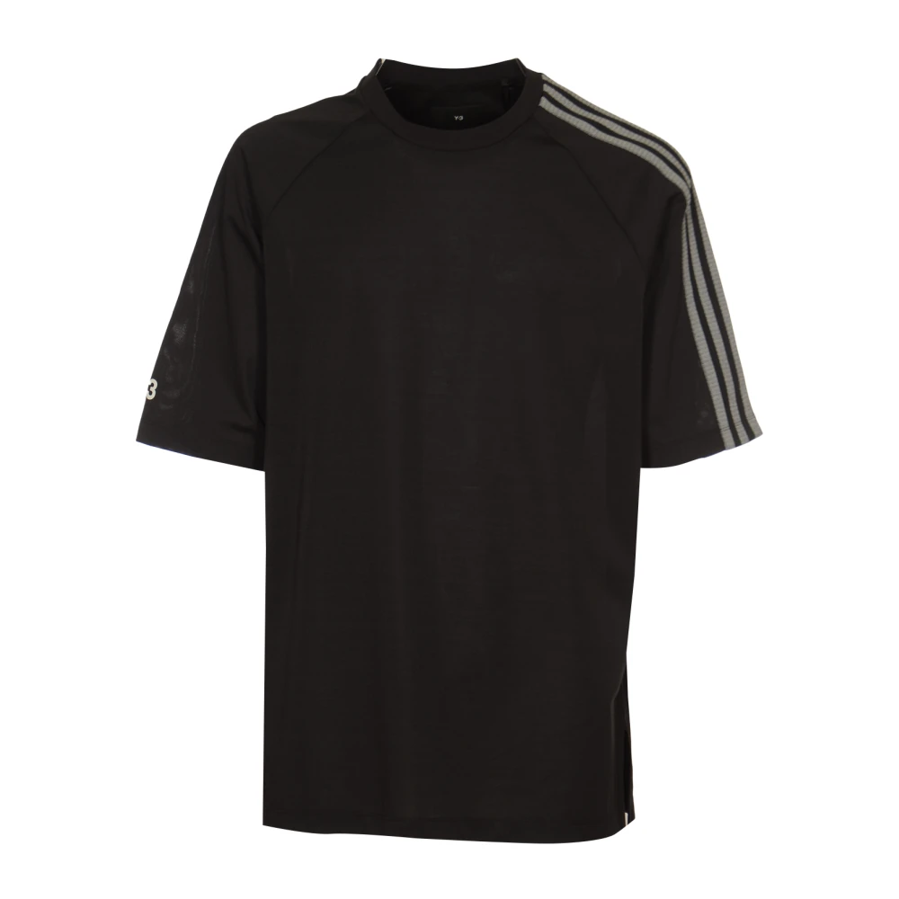 Y-3 Jersey T-shirt met kenmerkende strepen Black