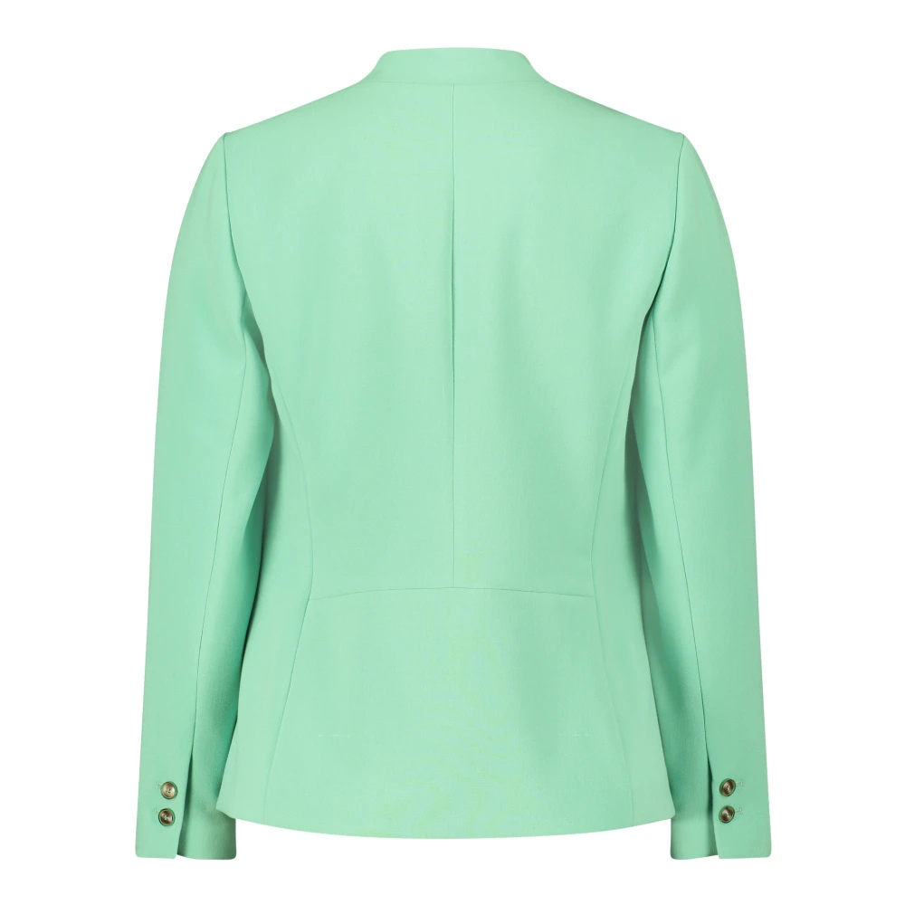 Betty & Co Elegante korte blazer met zakken Green Dames