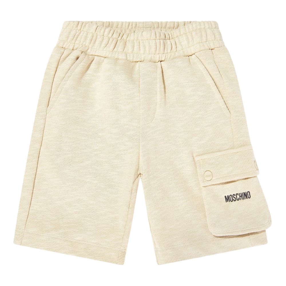 Moschino , Shorts, Male, Beige, 8 Y, Logo Pocket Shorts