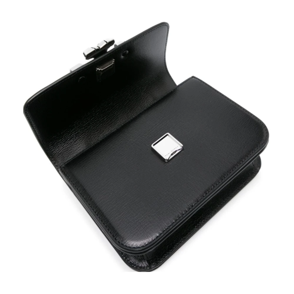 TORY BURCH Zwarte Leren Gehamerde Textuur Schoudertas Black Dames