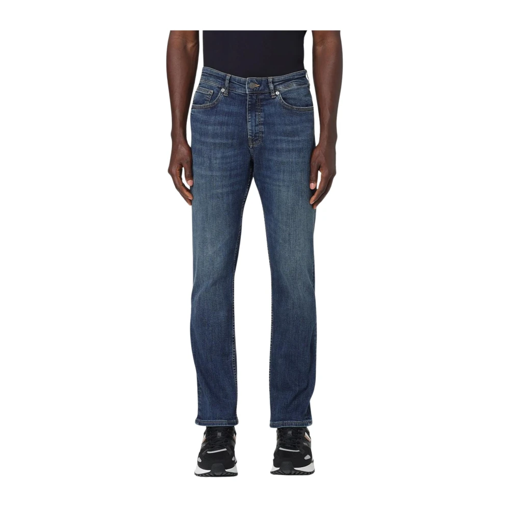 Hugo Men's Blue Straight Fit Jeans, W31, Dark Wash Denim Jeans Regular Fit