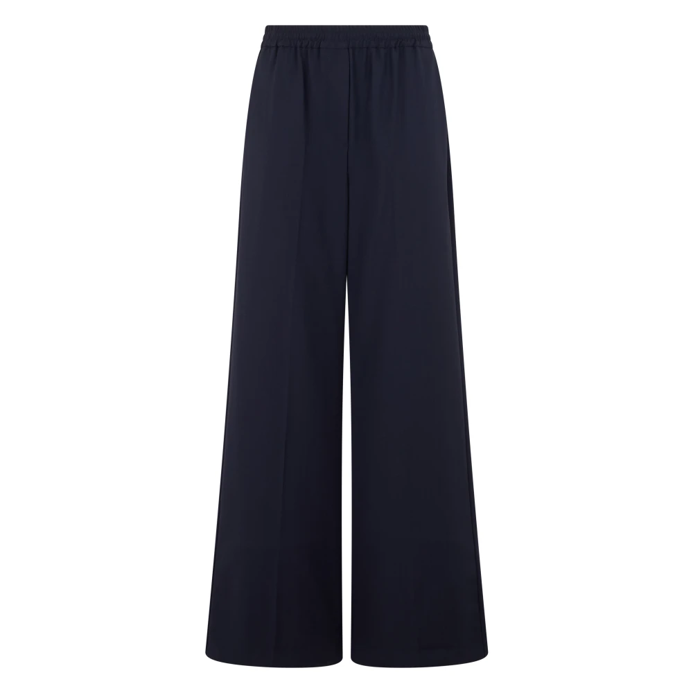 Weekend Max Mara Women's Black Wide Trousers, 2XS, Loose Wool Trousers