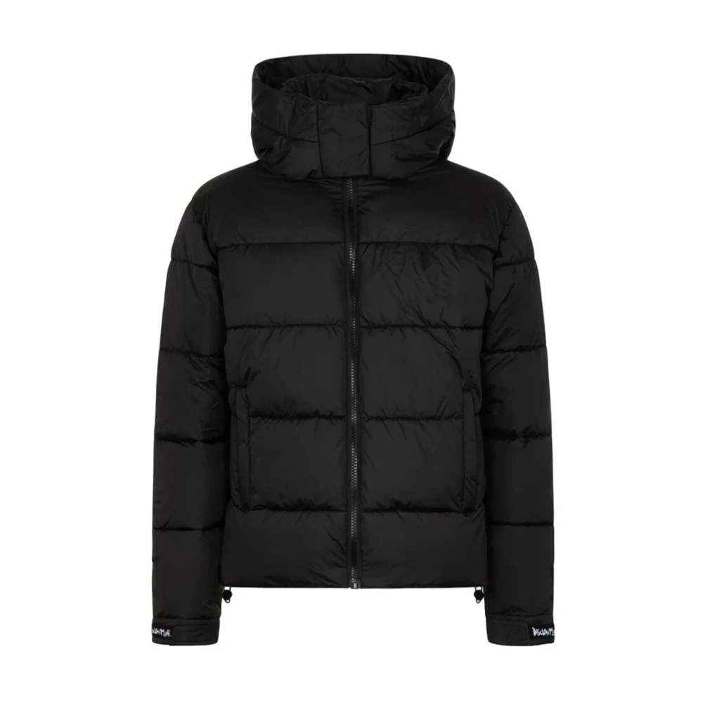 Disclaimer Korte donsjas met capuchon Black Heren