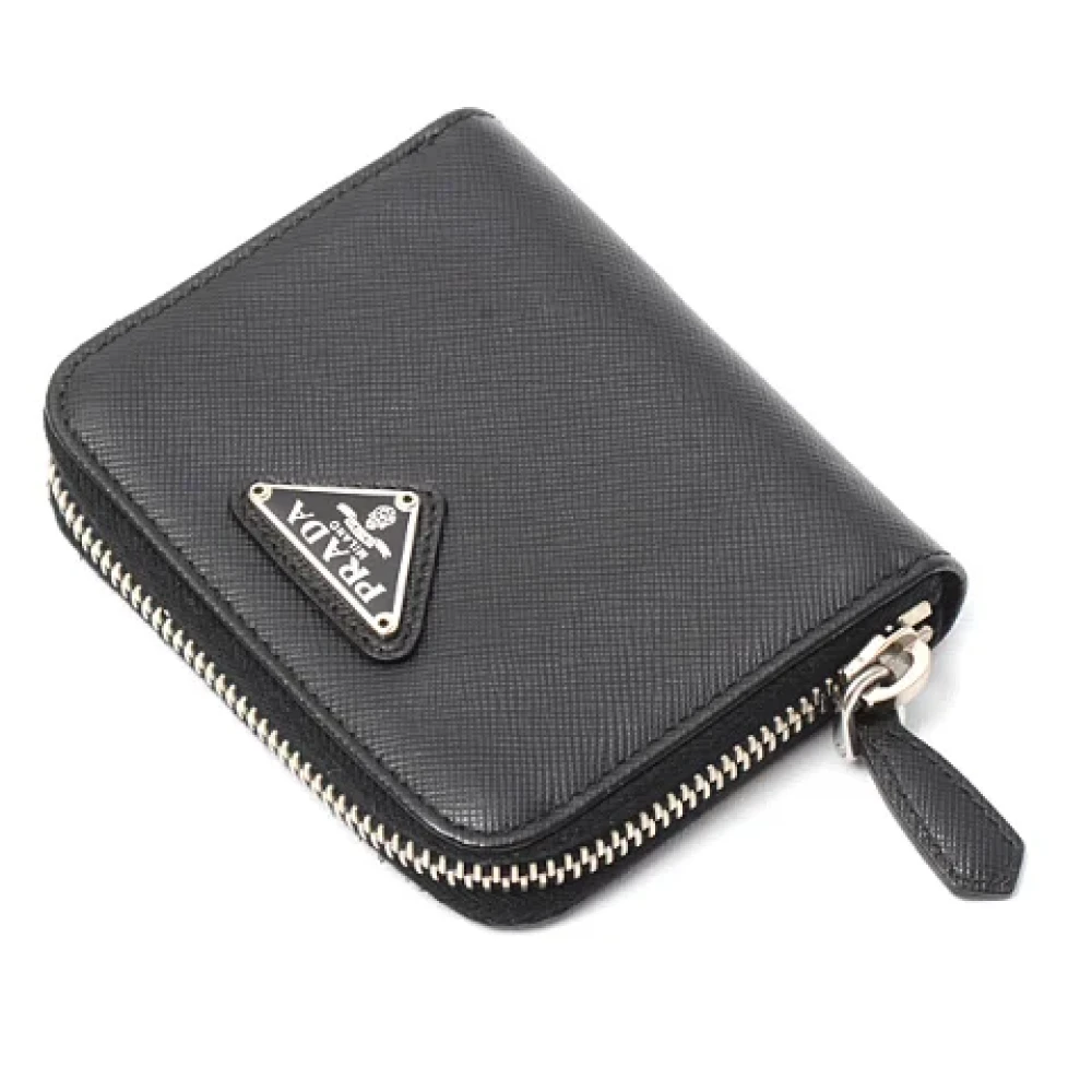 Prada Vintage Pre-owned Leather wallets Black Dames