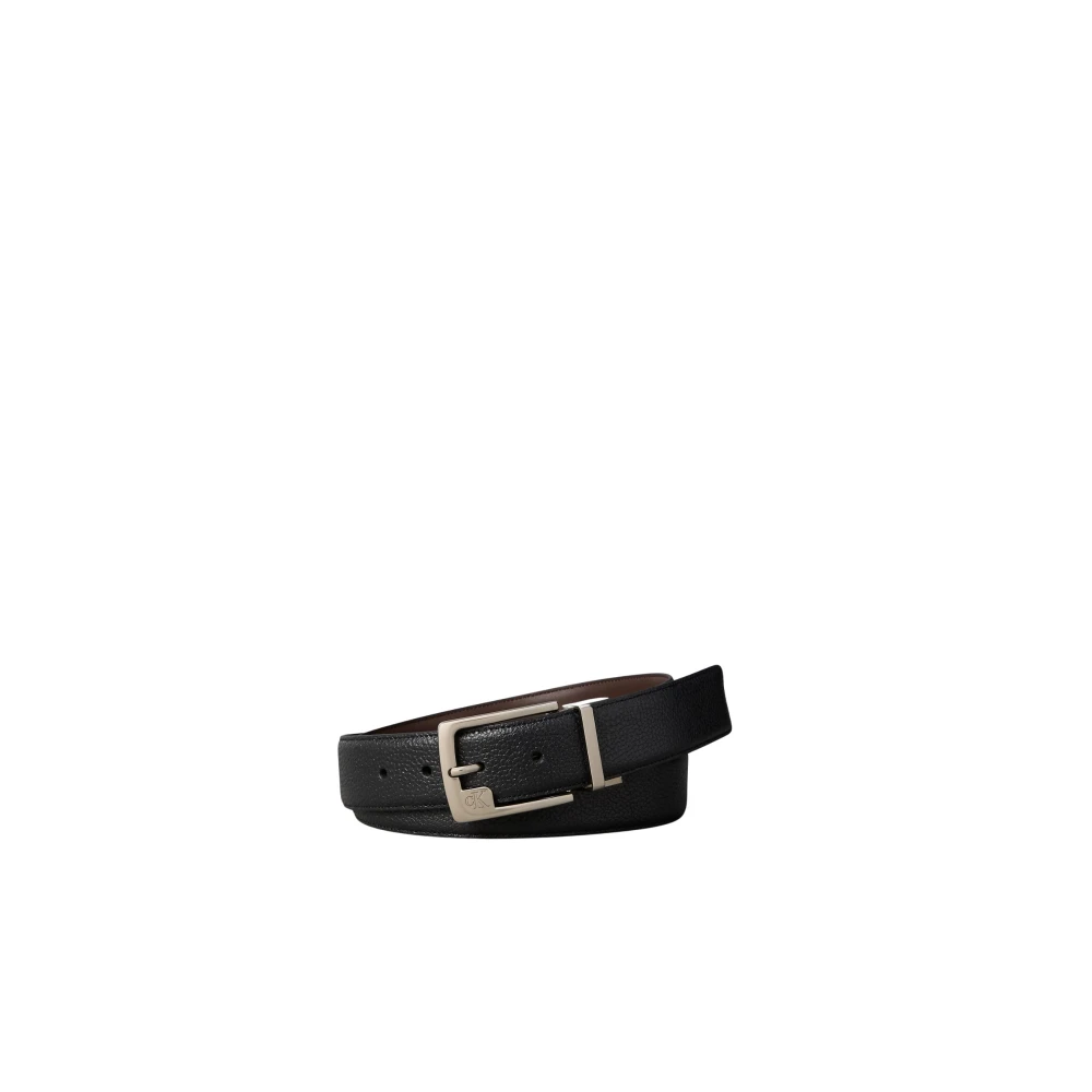 Calvin Klein Men's Black Ssnl Mono Frame Buckle Belt