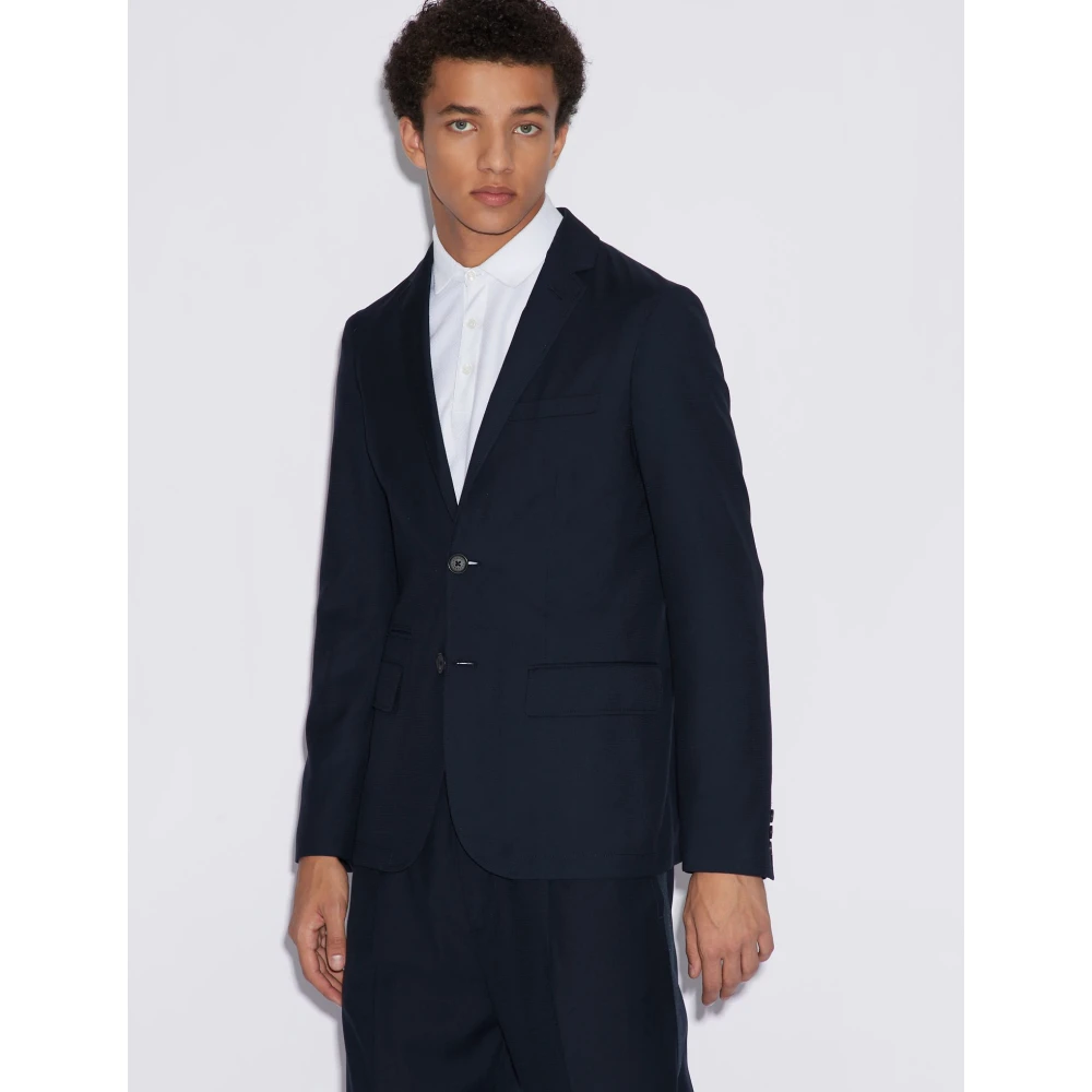 Armani Exchange Formal Blazer Blue Heren