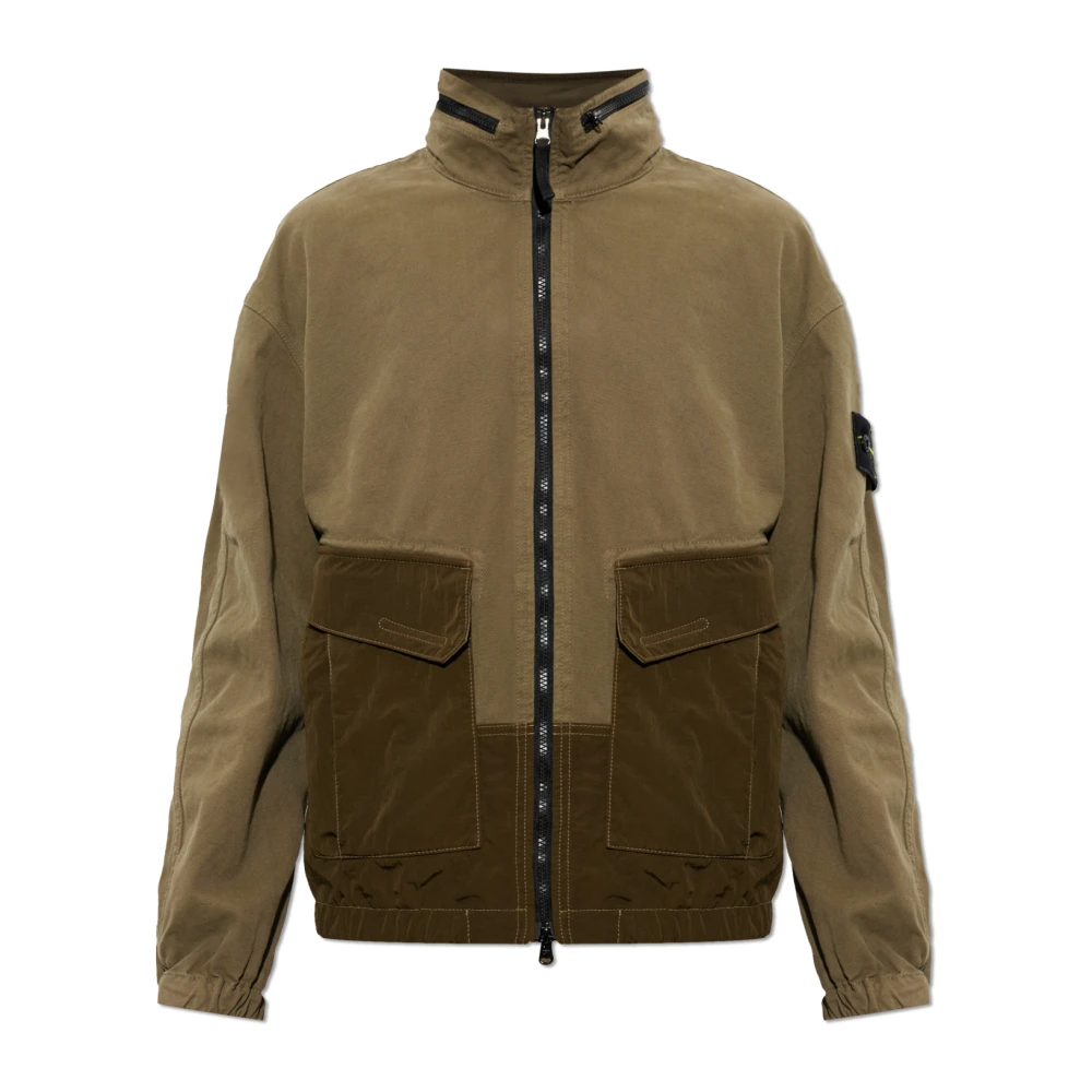Stone Island Uomo Verde - Overshirt Panama Con Zip - Jackets - M - Immagine 4