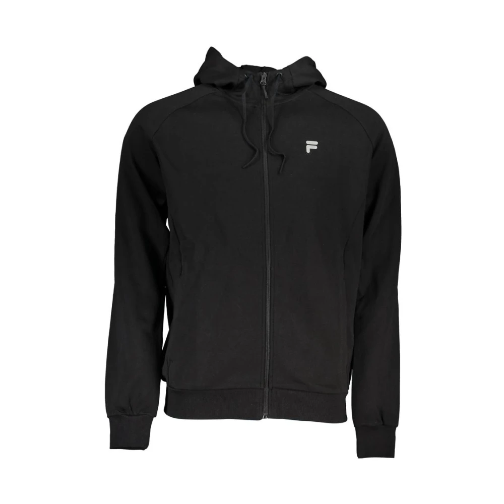Fila Zwart capuchon sweatshirt met rits Black Heren