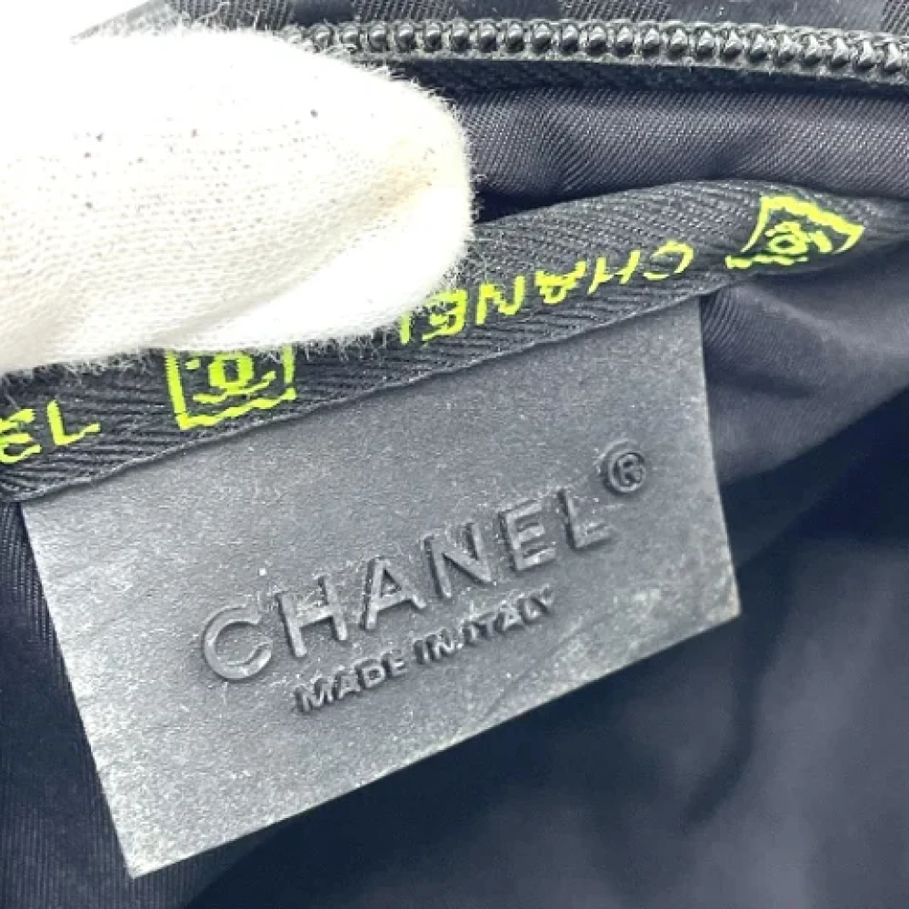 Chanel Vintage Pre-owned Canvas clutches Black Dames
