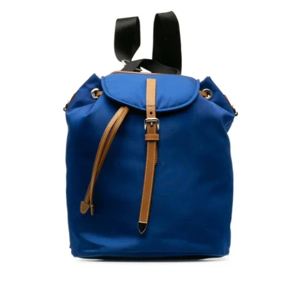 Prada Vintage Pre-owned Fabric backpacks Blue Dames
