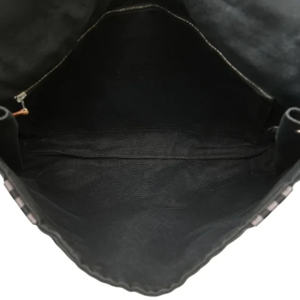 Hermès Vintage Pre-owned Canvas shoulder-bags Black Dames