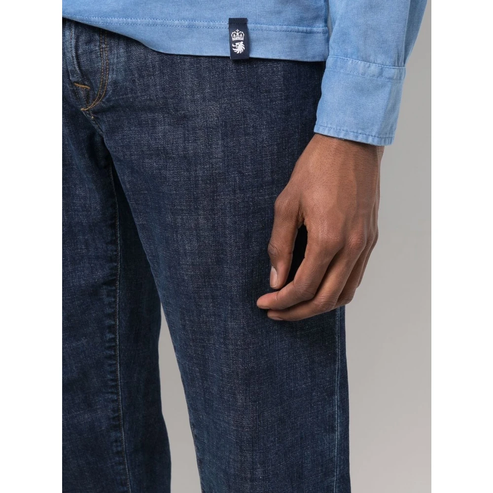 Incotex Comfortabele 5P Broek Blue Heren