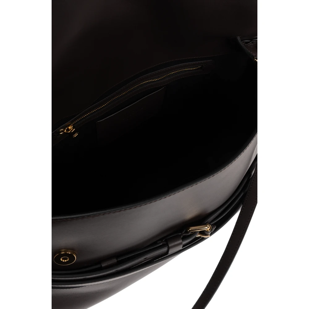 Moschino Handtas met logo Brown Dames