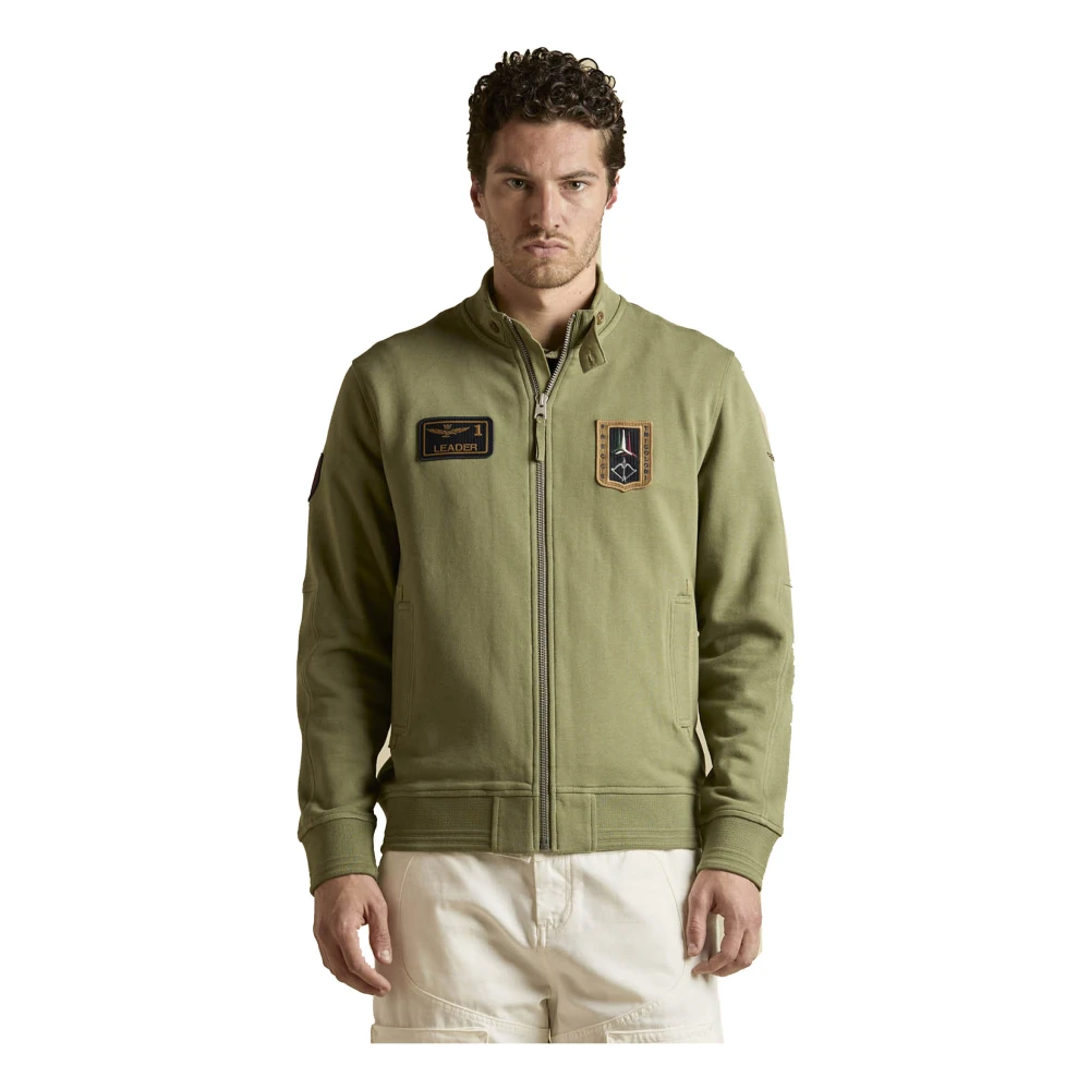 Aeronautica Militare Men's Green Zip-Throughs, 2XL, Fe2102uf00679 Fz Zip-Through Sweatshirt